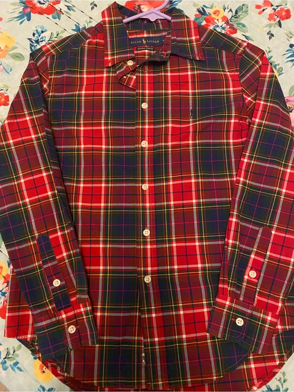 Ralph Lauren bundle of 3 ,  boys  Long-Sleeve Navy Plaid Button-Down Shirt